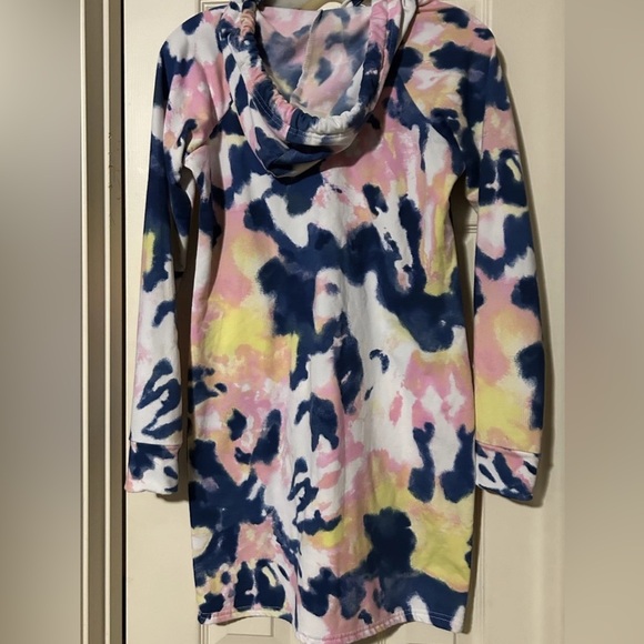 Bobbie Brooks Women’s Hoodie Dress Small Loungewear Long Sleeve Tie Dye Soft - Picture 3 of 11